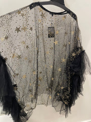 Gold Glitter Mesh Tunic Dress BC3245