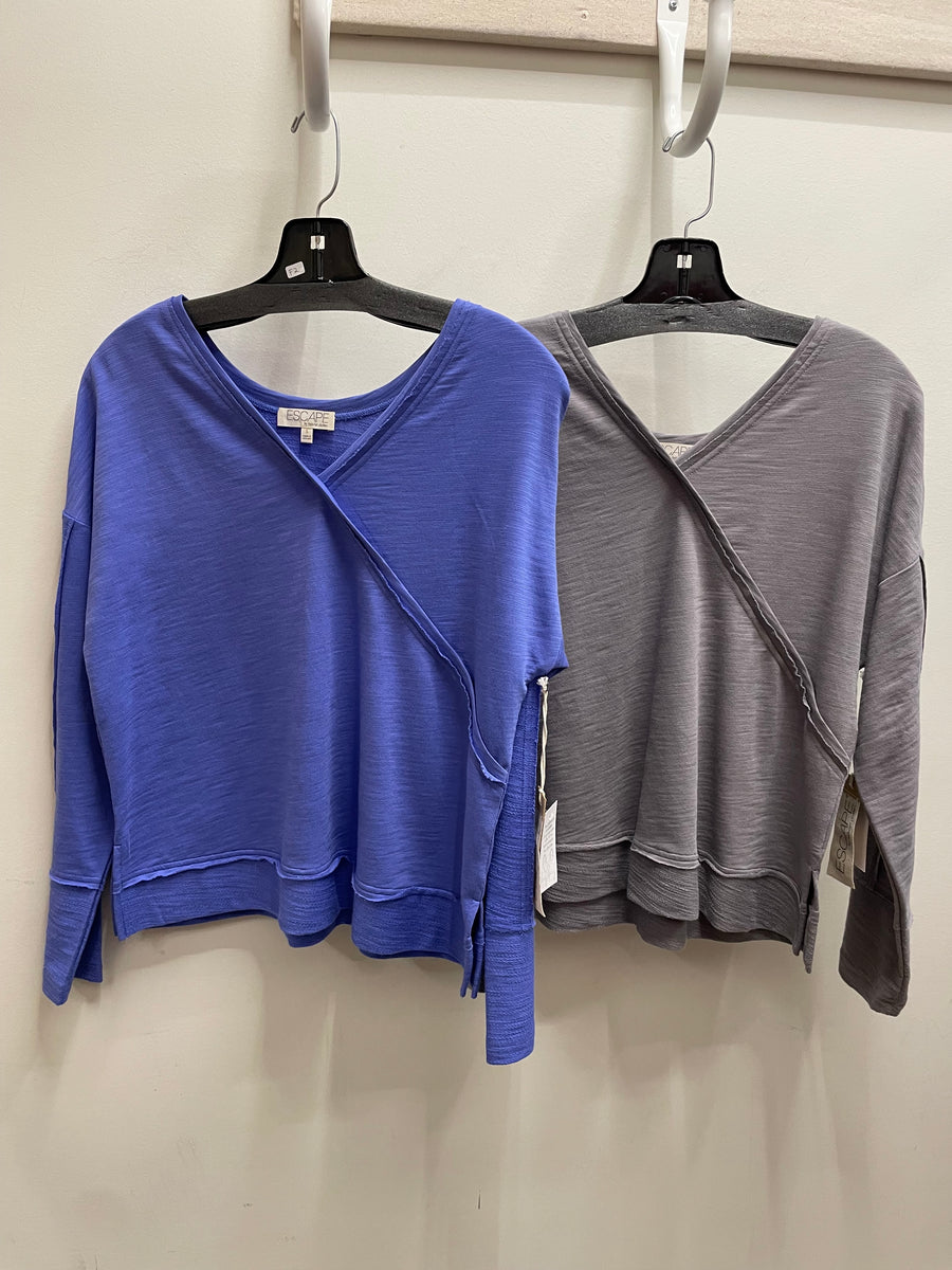 Modal Spandex Terry Front Back Pullover by Escape by Habitat 26836 Robin Boutique