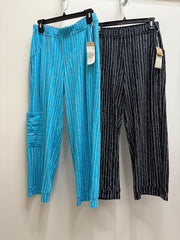 Bali Stripe Cotton Slub Pocket Flood Pant