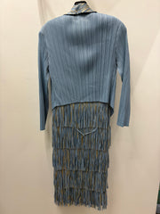Pleated Metallic Fringe Dress by EllyNDale