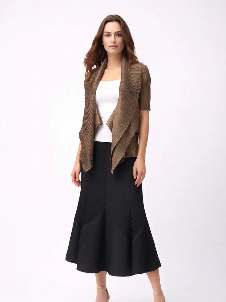 Pleated 2-Way Kimono Jacket by EllyNDale