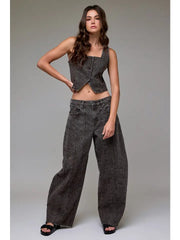 Sammie Barrel Jean in Cheetah by Hidden Jeans