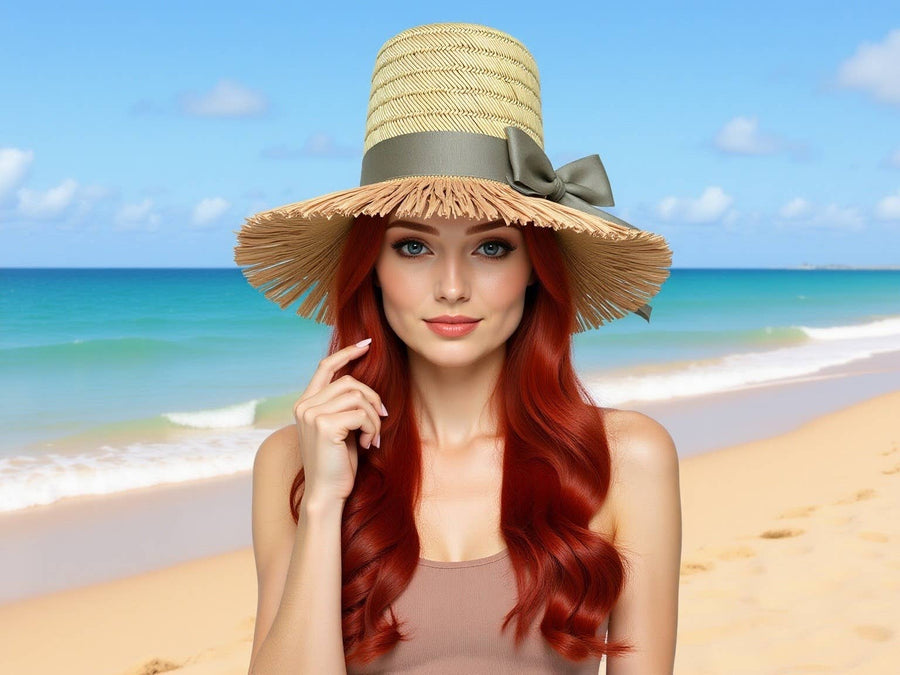 Bewitched - Fringed Beach Straw Hat Robin Boutique