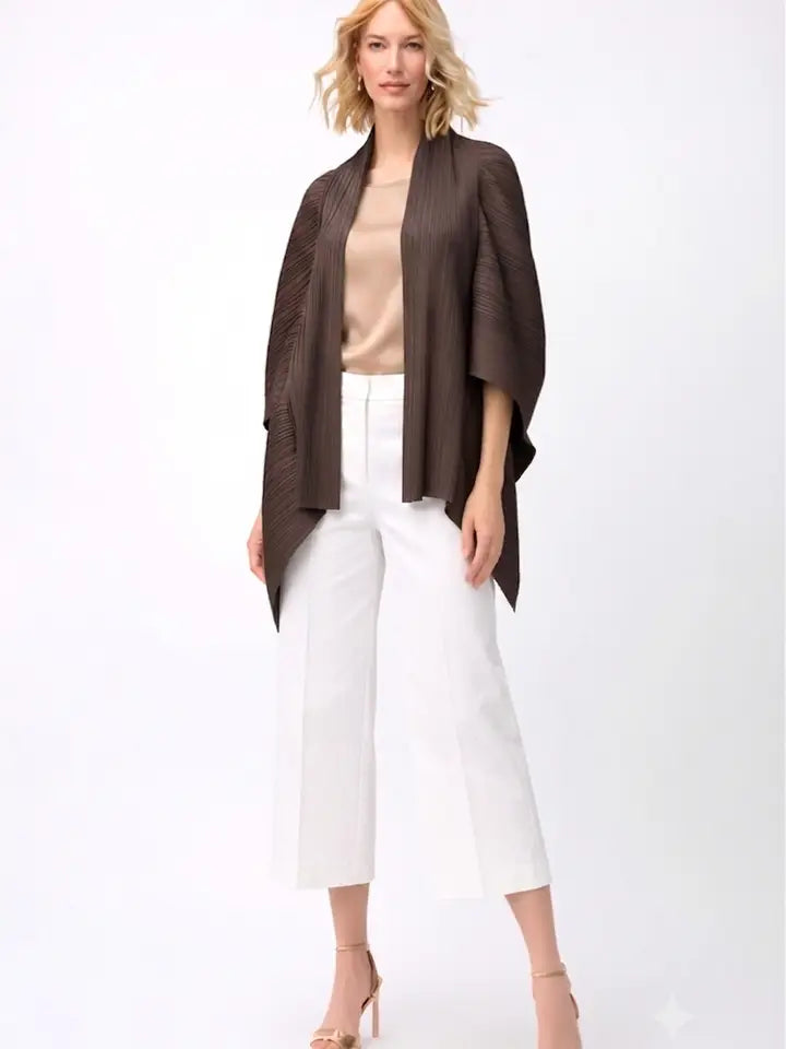 Pleated 2-Way Kimono Jacket by EllyNDale