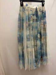 Sparkle Mesh Tulle Maxi Skirt in Snow by Origami