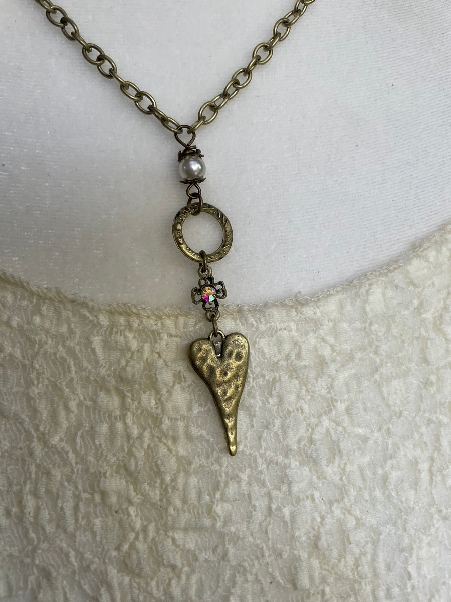 Hammered Heart Necklace