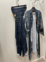 IPNG Design Loose Pants Jumpsuit in Illusion Denim Milk