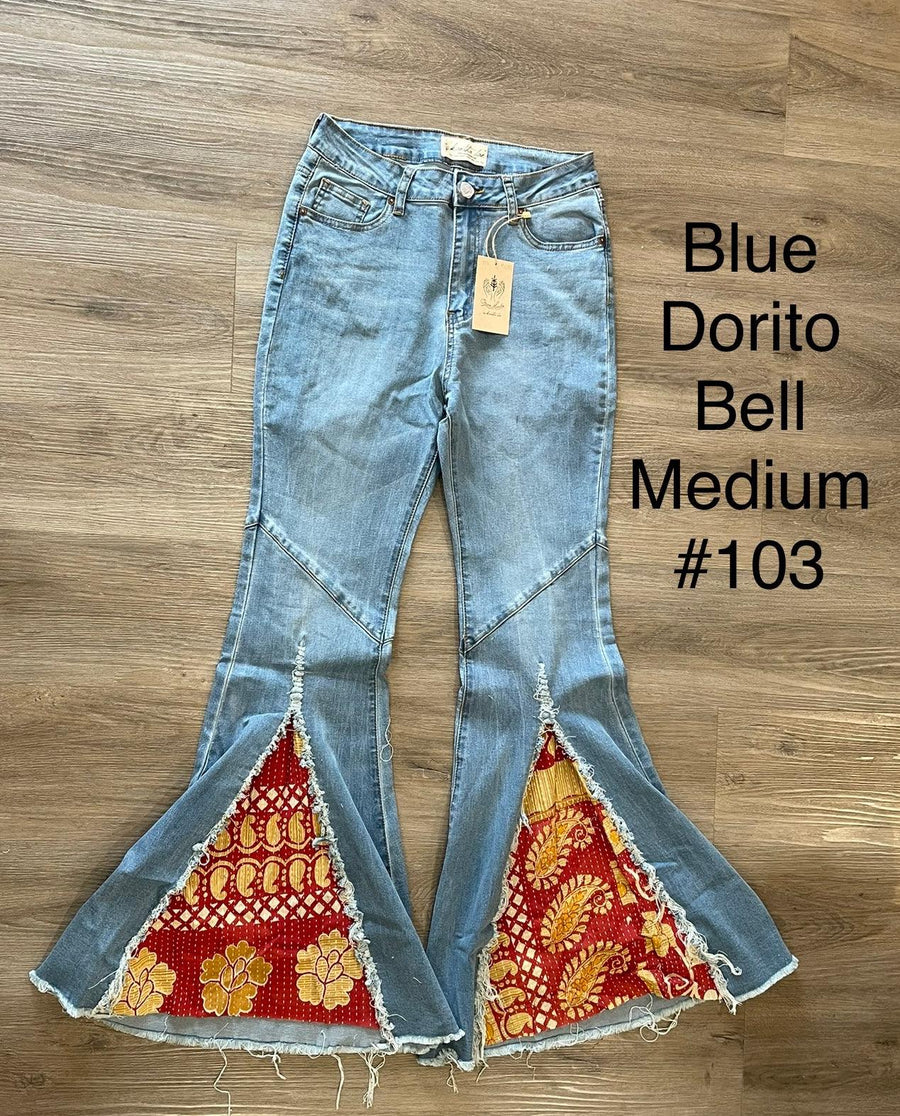 Upcycled Denim Dorito Bell by Kantha Bae - Robin Boutique-Boutique 