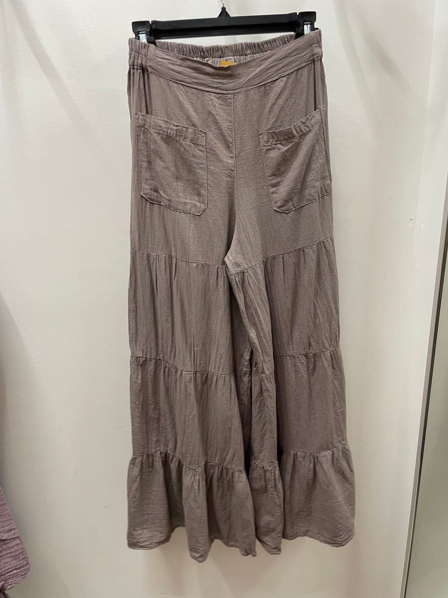 Layered Cotton DobbyTrousers