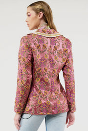 Renaissance Silk Jacquard Blazer by Aratta