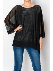 Chiffon Tunic Top with Sparkly Tank Top by Origami