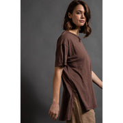 Mineral Washed Short Sleeve Tee by Rae Mode T9774 Robin Boutique