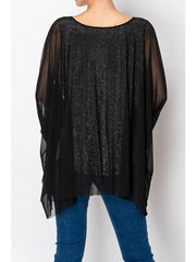 Chiffon Tunic Top with Sparkly Tank Top by Origami