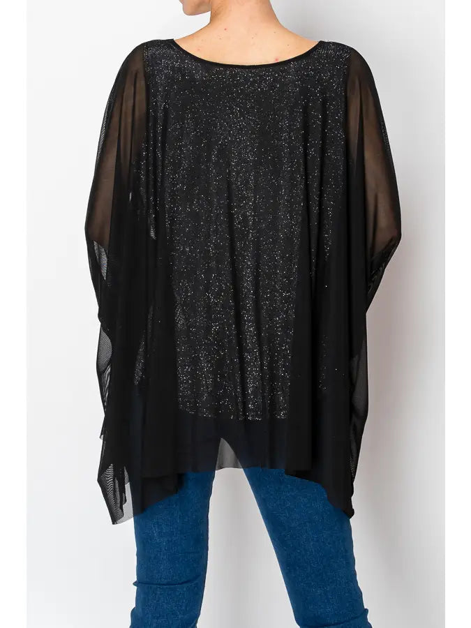 Chiffon Tunic Top with Sparkly Tank Top by Origami