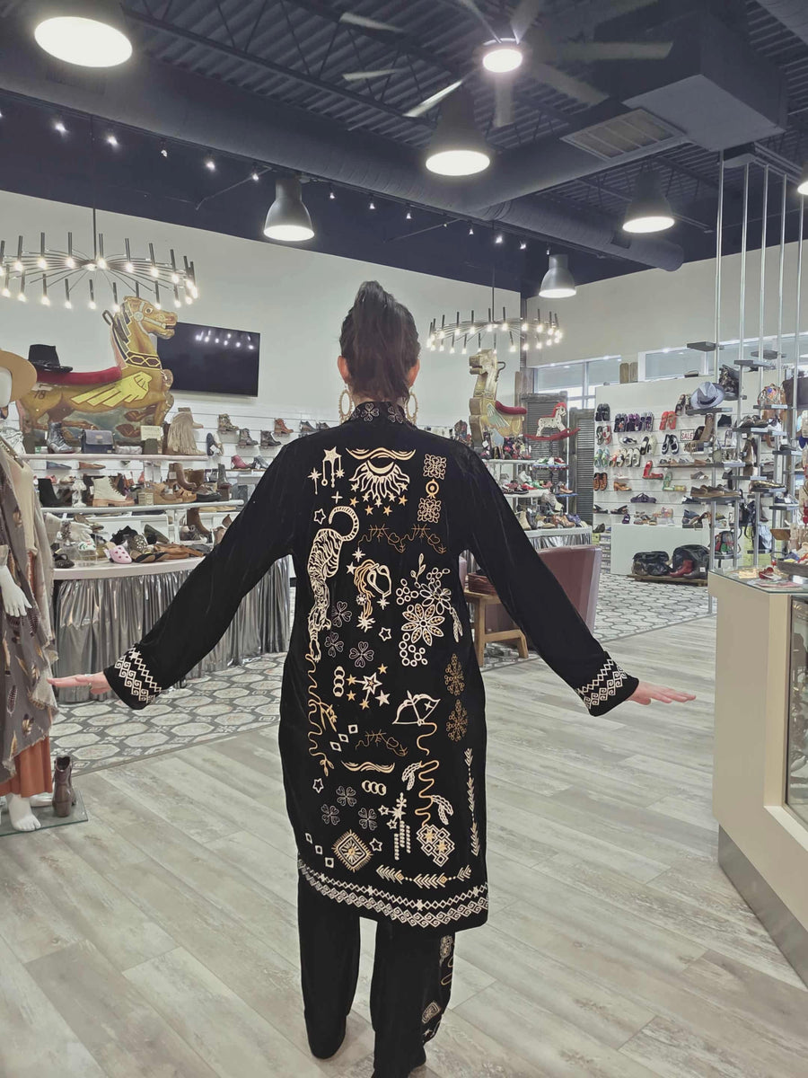 Velvet Embroidered Pant by Paparazzi