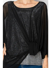 Chiffon Tunic Top with Sparkly Tank Top by Origami