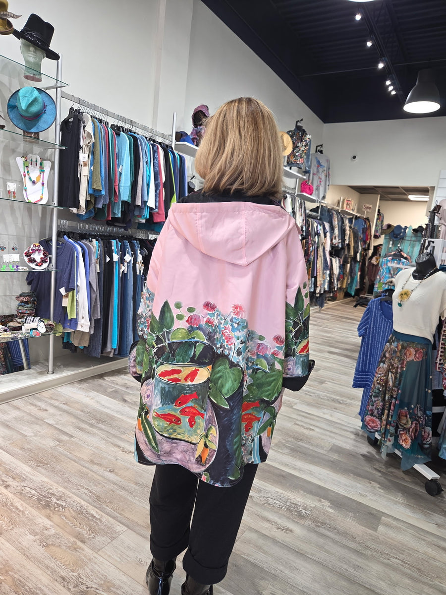 Reversible Raincoat in Pink Fish Robin Boutique