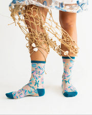 Pisces Zodiac Shimmer Sheer Crew Sock