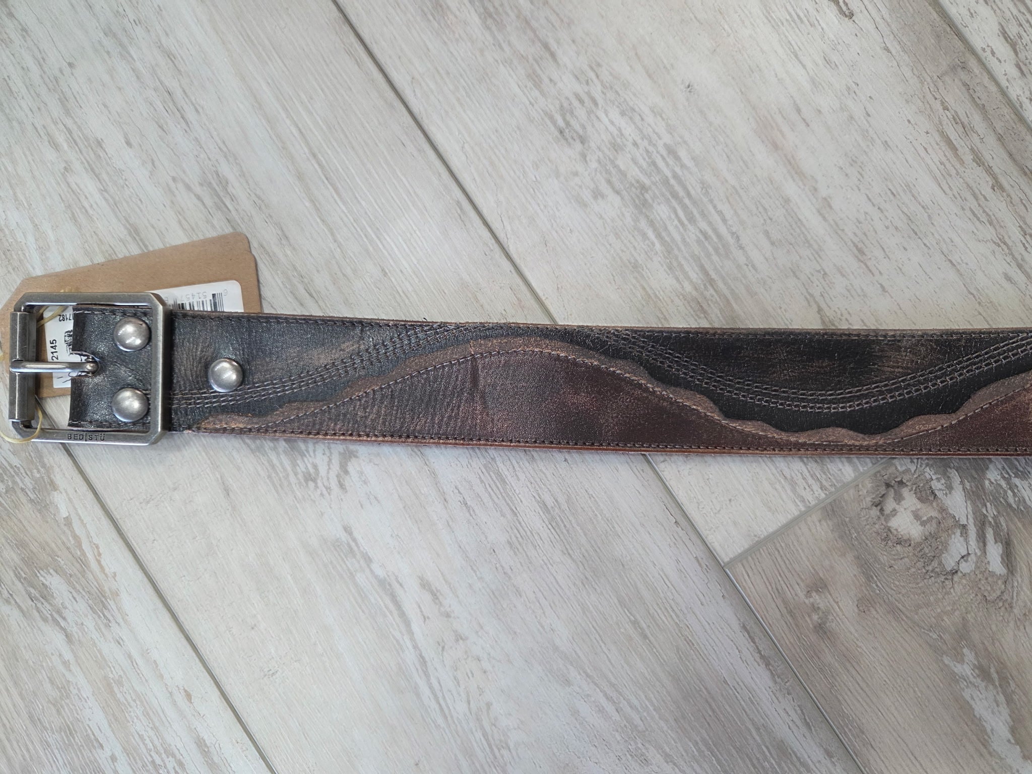 Bedstu Leather Riven Belt