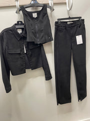 Shrunken Suede Button-Up Shirt by Hidden Jeans