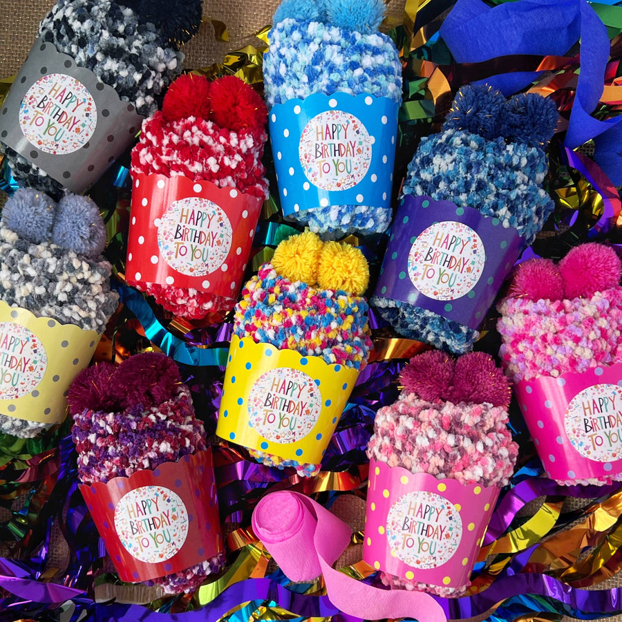 "Happy Birthday" Cozy Cupcake Socks Robin Boutique