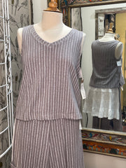 V-Neck Tank in Stripe Print by Escape