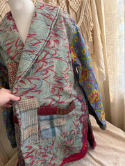 Fine Kantha Drifter Coat #183 by Kantha Bae