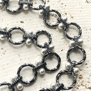 Mixed Metal Silver Bracelet