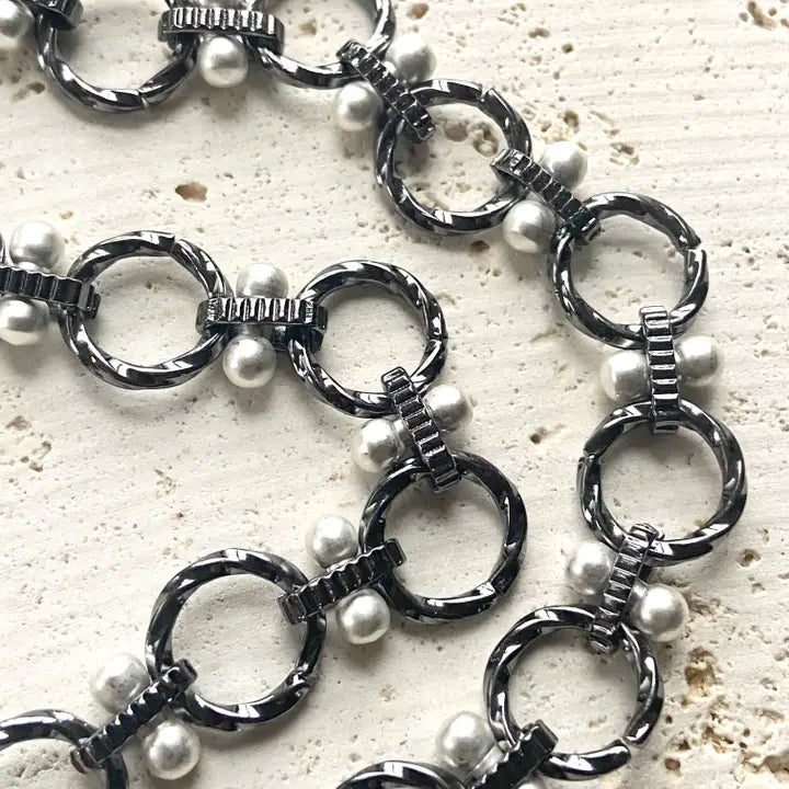 Mixed Metal Silver Bracelet