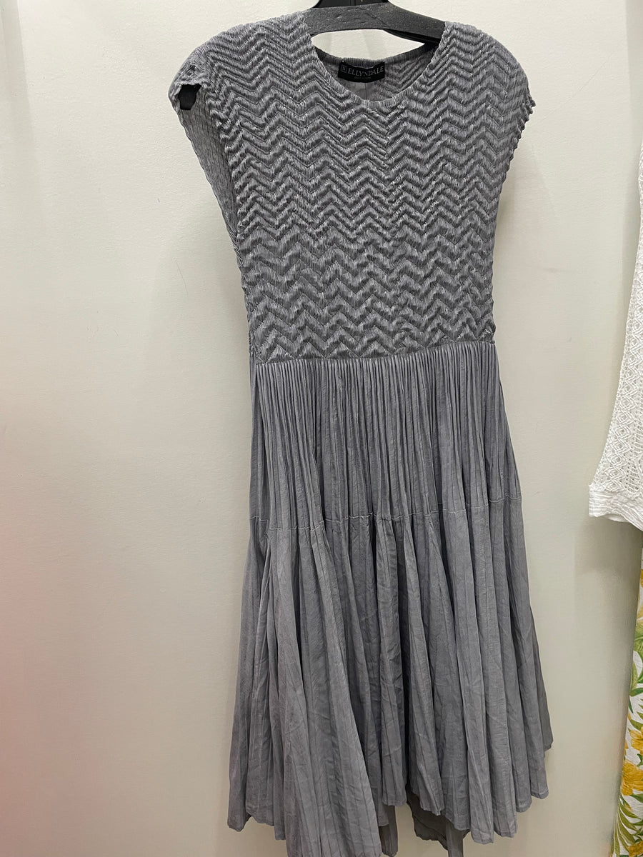Pleated Cupsleeve Dress by EllyNDale