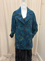 Stained Glass Floral Fleece Car Coat by Olivia