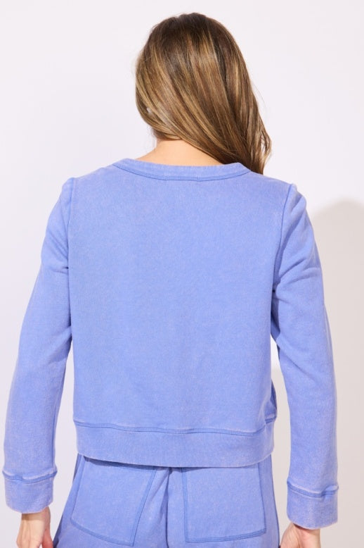 Color Wash Terry Cropped Cardi by Escape by Habitat