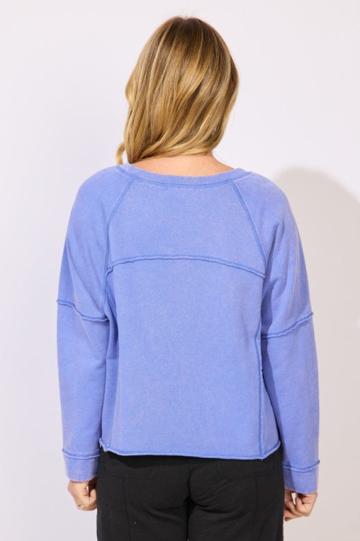 Color Wash Weekend Raglan Crew by Escape by Habitat