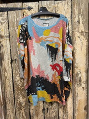 Long Sleeve Abstract Pullover Sweater