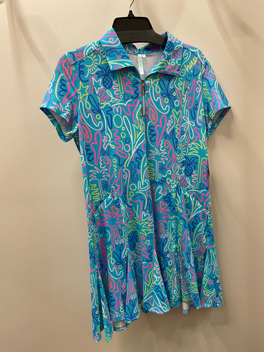 UPF Zip Ruffle Dress