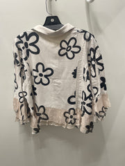 Cropped Ruffle Jacket in New Daisy Print by Origami Robin Boutique