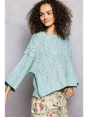 Cozy Knit Cropped Oversized Sweater