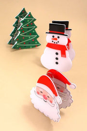 CHRISTMAS TREE SANTA SNOWMAN HAIR CLAW CLIPS Robin Boutique