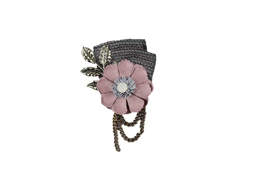 Floral Fabric Hatpin or Brooch - Robin Boutique