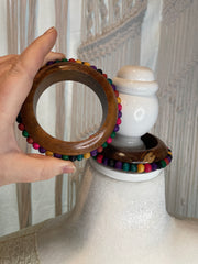 Color Wheel Wooden Bangle
