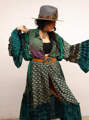 Crepe Silk Rhiannon Duster Dress #261 by Kantha Bae