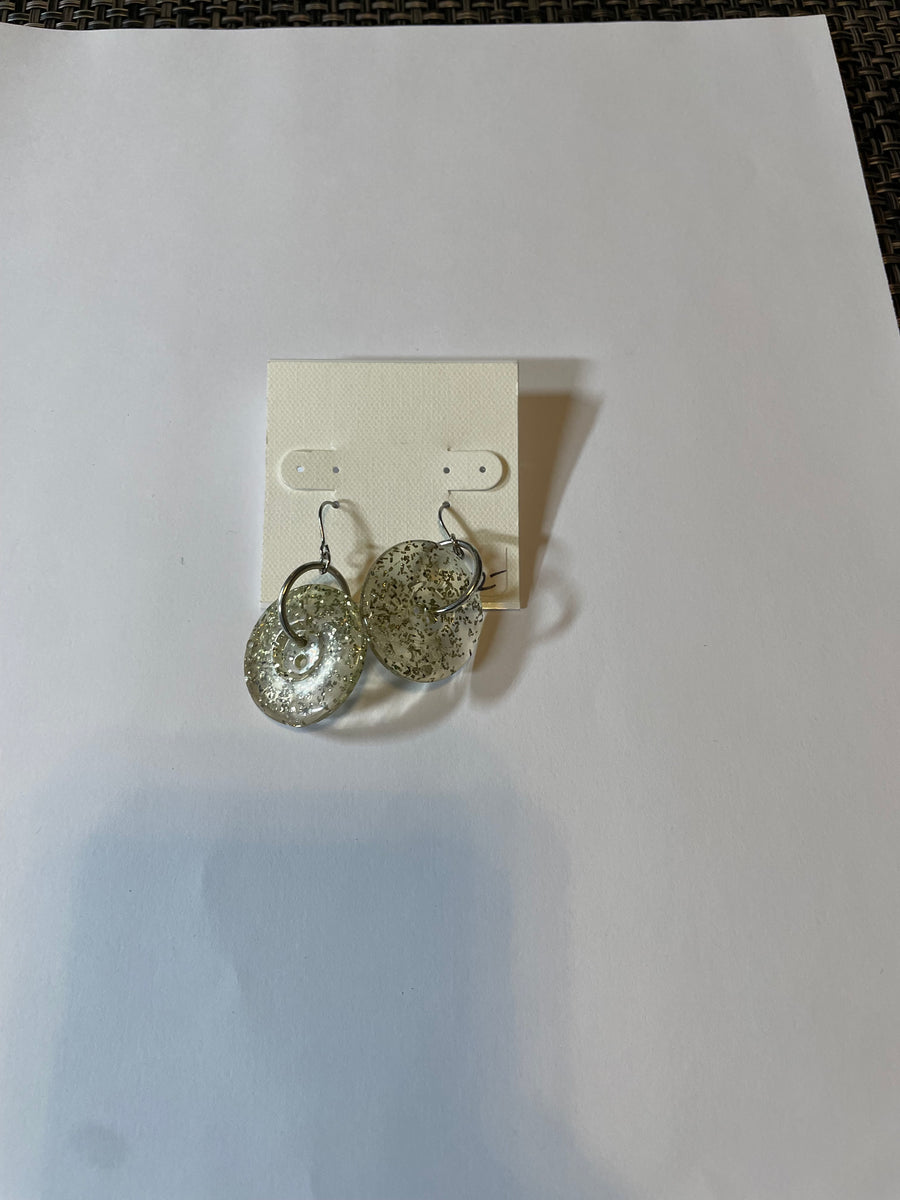 Glitter Button Earrings by The Vintage Jewel