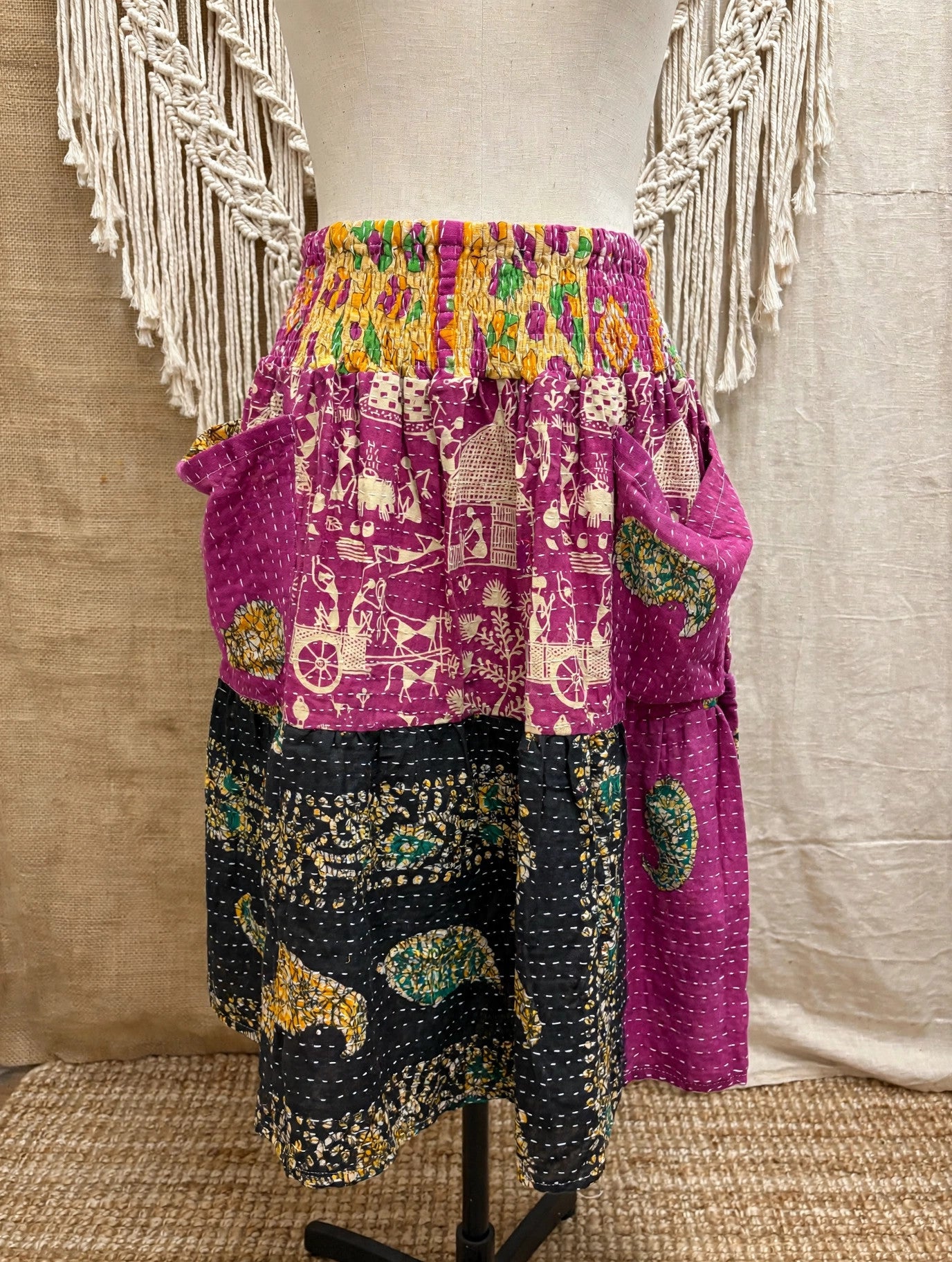 Pareo Kantha Meadow Skirt #203 by Kantha Bae