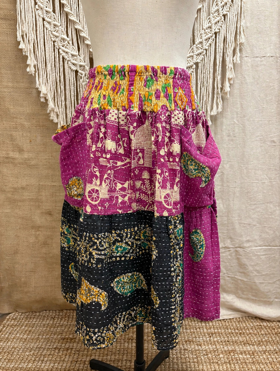 Pareo Kantha Meadow Skirt #203 by Kantha Bae