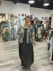 Stone Washed Double Gauze Balloon Maxi Dress
