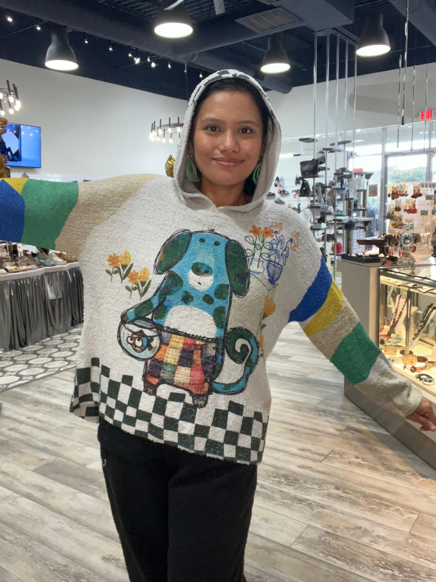 Alfie & Bubbles Hooded Pullover by Inoah