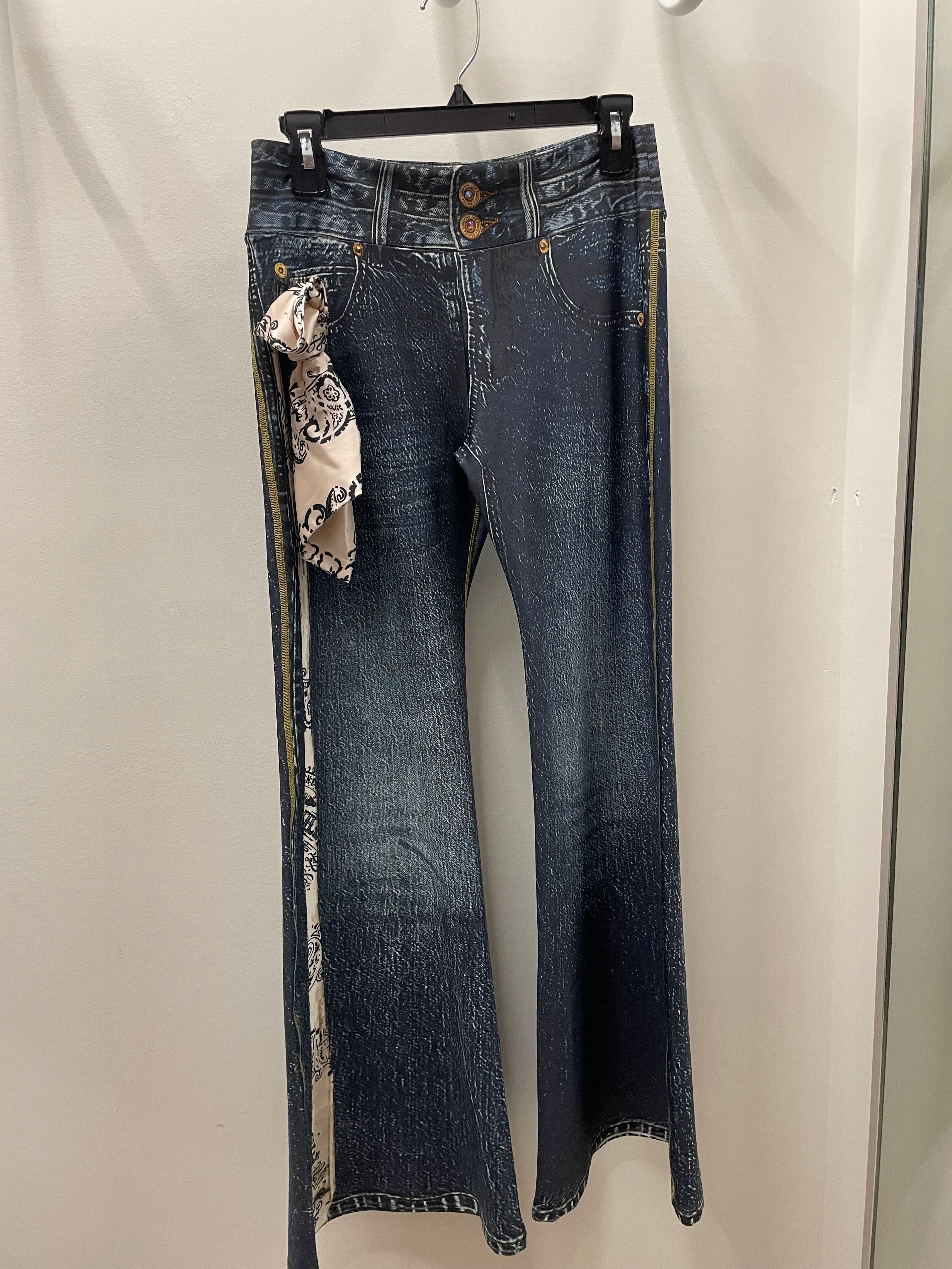IPNG Design Hanky Pants in Illusion Printed Look-Denim Robin Boutique