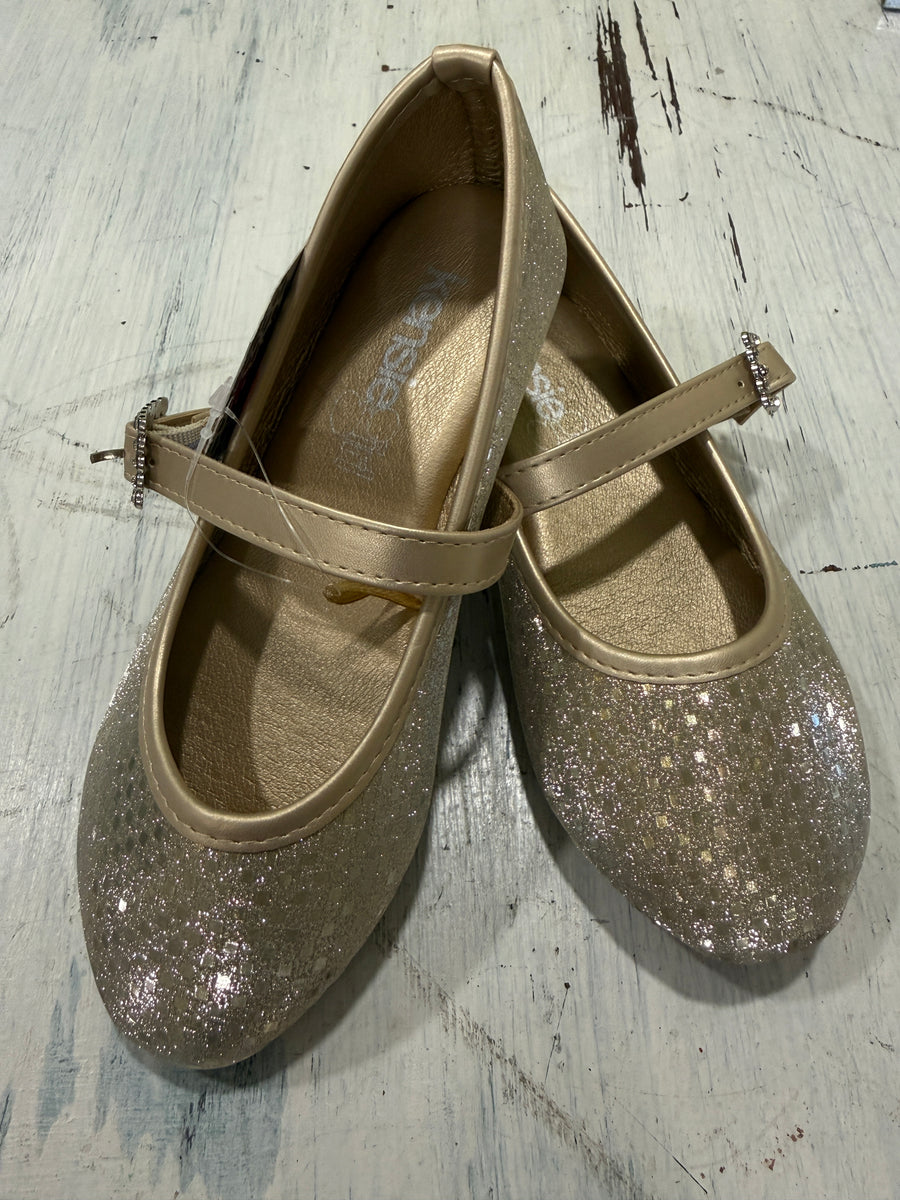 Kensie Girls Ballerina Shoes with Rhinestone Buckle