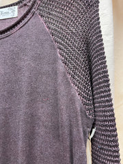 M. Rena raglan mix media pullover - Robin Boutique-Boutique 