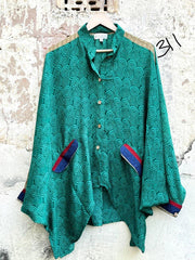 Silk Dylan Button Down by Kantha Bae - Robin Boutique-Boutique 